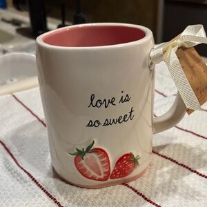 Rae Dunn Love is Sweet Mug - Pink and White